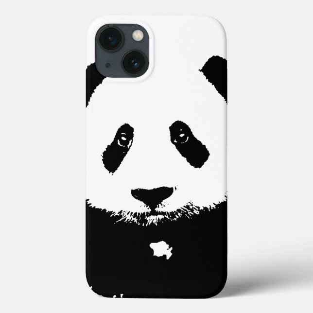 Schwarz/Weiß Panda Case-Mate iPhone Hülle (Rückseite)
