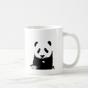 Schwarz/Weiß Panda Kaffeetasse