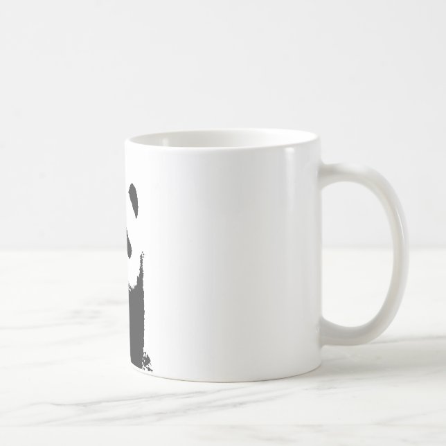 Schwarz/Weiß Panda Kaffeetasse (Rechts)