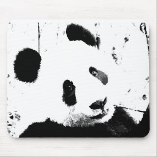 Schwarz/Weiß Panda Mousepad