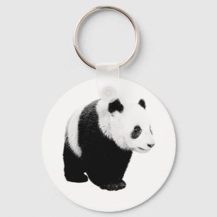 Schwarz/Weiß Panda Schlüsselanhänger