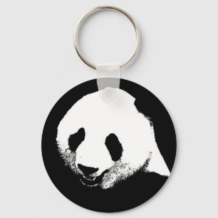 Schwarz/Weiß Panda Schlüsselanhänger