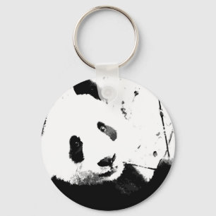 Schwarz/Weiß Panda Schlüsselanhänger