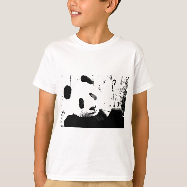 Schwarz/Weiß Panda T-Shirt (Vorderseite)
