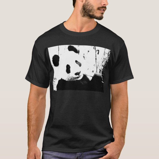 Schwarz/Weiß Panda T-Shirt (Vorderseite)