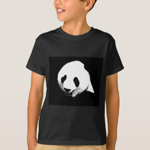 Schwarz/Weiß Panda T-Shirt
