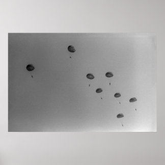 Schwarz-Weiß-Paratrooper-Show 1968 Poster