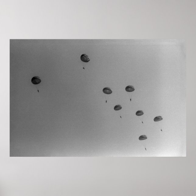 Schwarz-Weiß-Paratrooper-Show 1968 Poster (Vorne)