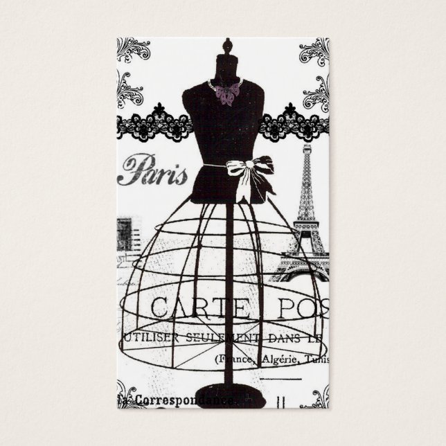 Schwarz-weiß Paris Fashion Mannequin (Vorderseite)