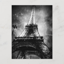 Schwarz-Weiß-Paris-Postkarte, der Eiffelturm Postkarte