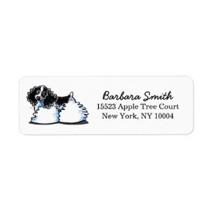 Schwarz-weiß Parti Cocker Spaniel
