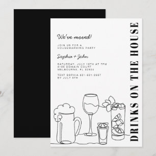 Schwarz-Weiß-Party Einladung