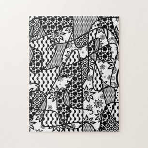 Schwarz-Weiß-Patchworkmuster 03