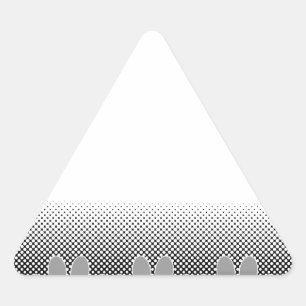 Schwarz-Weiß-Paws-Hintergrund Dreieckiger Aufkleber