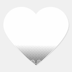 Schwarz-Weiß-Paws-Hintergrund Herz-Aufkleber