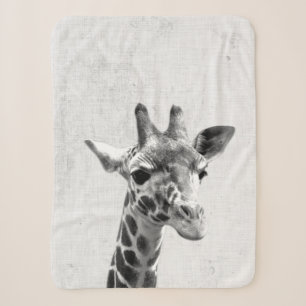 Schwarz-Weiß-Peekaboo-Giraffe-Minimalist-Nursery Sherpadecke