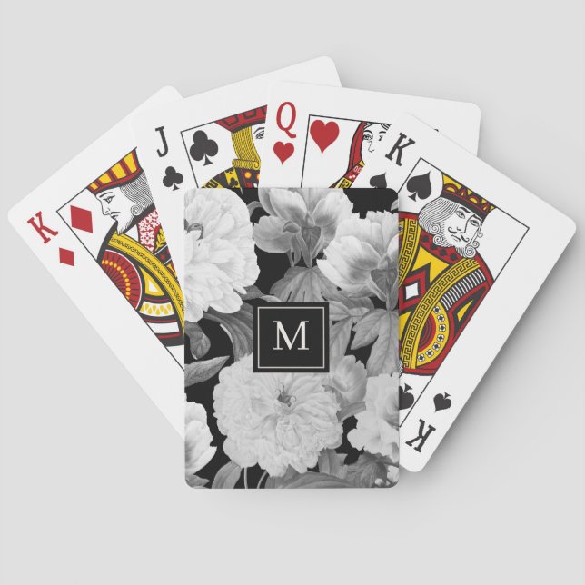 Schwarz-Weiß-Peongram Spielkarten (Rückseite)