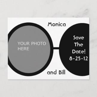 Schwarz-Weiß-Perlen Ankündigungspostkarte