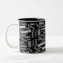 Schwarz-Weiß Personalisiert Coach Geschenk Name Ku