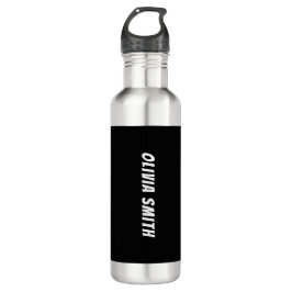 Schwarz-Weiß-Personalisiert Edelstahlflasche