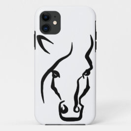 Schwarz-Weiß-Pferd Case-Mate iPhone Hülle