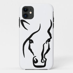 Schwarz-Weiß-Pferd Case-Mate iPhone Hülle