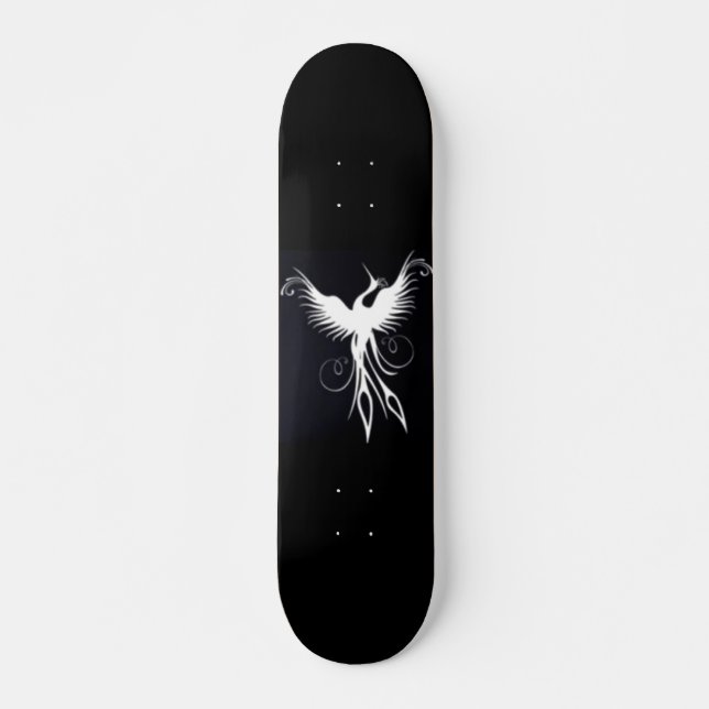 Schwarz-Weiß-Phoenix-Skate-Board von Brow Bird Skateboard (Vorne)