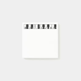 Schwarz-Weiß-Piano-Keys Typografie Weihnachten Post-it Klebezettel
