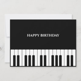 Schwarz-Weiß-Piano-Tüten GLÜCKLICH GEBURTSTAG Feiertagskarte