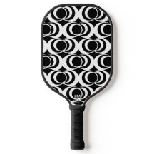Schwarz-Weiß-Pickleball-Schläger mit Wirbeln