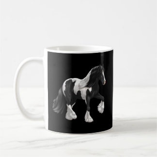 Schwarz-weiß Piebald Pinto Sinti und Roma Vanner E Kaffeetasse