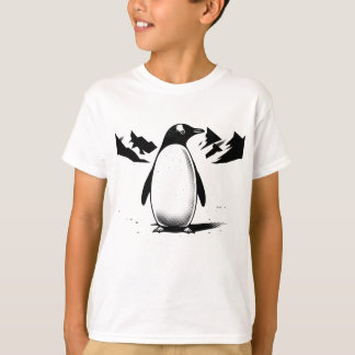 Schwarz-Weiß-Pinguin T-Shirt