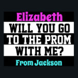 Schwarz-Weiß-Pink-Poster Poster<br><div class="desc">Schwarz-Weiß-Streifen,  um Ihre eigene Textnachricht zu markieren. Erstellen Sie das perfekte Poster für einen Vorschlag oder Vorschlag.</div>