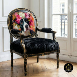 Schwarz-Weiß-Pit-Bull-Blumenkronenpapier Seidenpapier