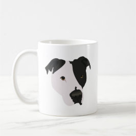 Schwarz-Weiß-Pitbull Kaffeetasse