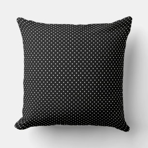 Schwarz-Weiß-Polka-Dosen-Kopfkissen Kissen