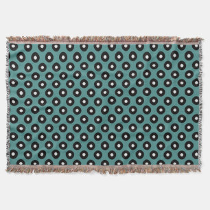Schwarz/Weiß Polka Dot Blue Hintergrund (änderbar) Decke