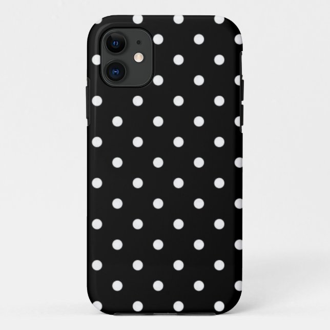 Schwarz-Weiß-Polka-Dot Case-Mate iPhone Hülle (Rückseite)