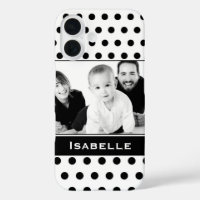 Schwarz-Weiß-Polka-Dot-Foto