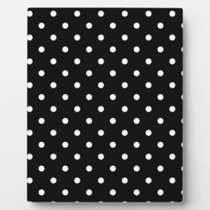Schwarz-Weiß-Polka-Dot Fotoplatte