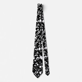 Schwarz-Weiß-Polka-Dot Krawatte