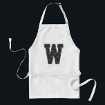 Schwarz-Weiß-Polka-Dot-Monogramm Schürze<br><div class="desc">Erstellen Sie Ihr eigenes schwarz-weißes Polka Dot Monogramm Text-Design. Passen Sie den Stil,  die Größe und die Farbe des Schriftartes je nach Bedarf an. Tipp anpassen: Damit die winzigen weißen Punkte auf Ihrem endgültigen Design erscheinen,  behalt die Punkte in diesem Design auf der oberen Ebene.</div>