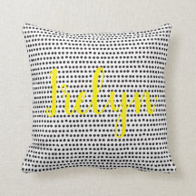 Schwarz-Weiß-Polka-Dot-Pillow mit Name