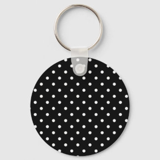 Schwarz-Weiß-Polka-Dot Schlüsselanhänger