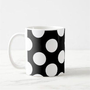 Schwarz-Weiß-Polka-Dot-Tasse Kaffeetasse