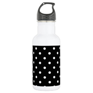 Schwarz-Weiß-Polka-Dot Trinkflasche