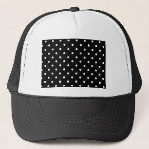 Schwarz-Weiß-Polka-Dot Truckerkappe