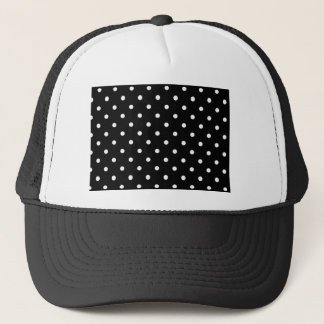 Schwarz-Weiß-Polka-Dot Truckerkappe