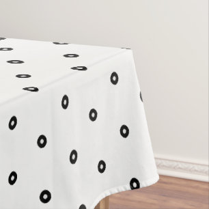 Schwarz/Weiß Polka Dot - veränderbare Hintergrundf Tischdecke