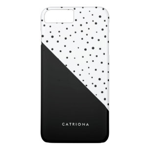 Schwarz & Weiß Polka Dots Patten Abtract Custom Case-Mate iPhone Hülle